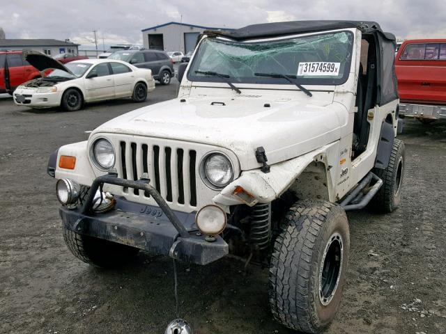 1J4FA29113P316205 - 2003 JEEP WRANGLER / WHITE photo 2