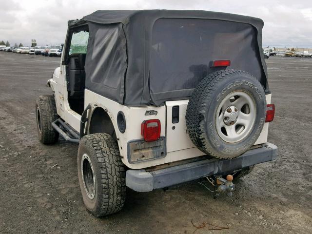 1J4FA29113P316205 - 2003 JEEP WRANGLER / WHITE photo 3