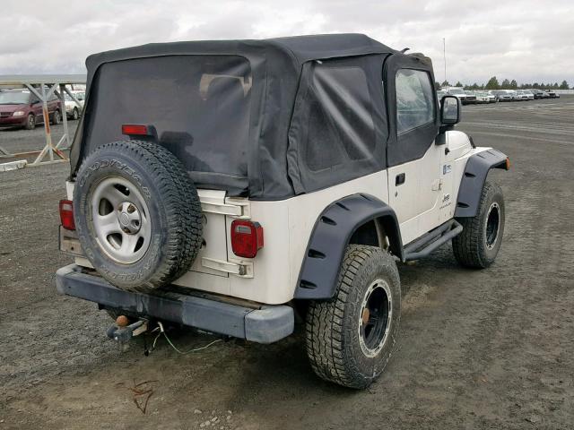 1J4FA29113P316205 - 2003 JEEP WRANGLER / WHITE photo 4