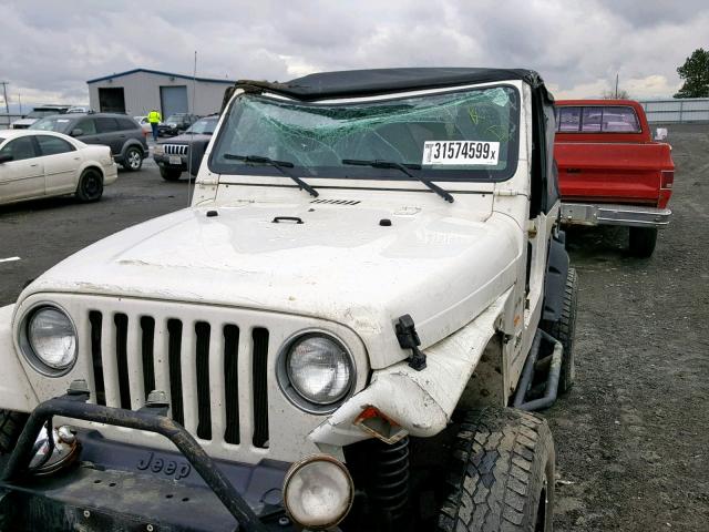 1J4FA29113P316205 - 2003 JEEP WRANGLER / WHITE photo 9