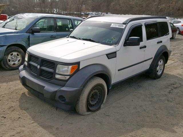 1D8GT28K68W165679 - 2008 DODGE NITRO SXT WHITE photo 2