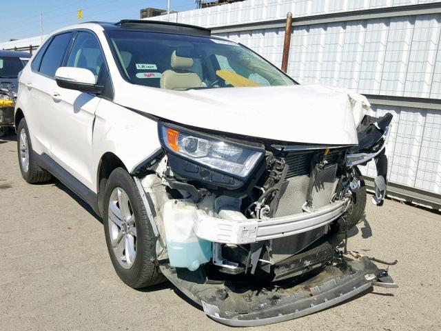 2FMTK3J88FBB73832 - 2015 FORD EDGE SEL WHITE photo 1