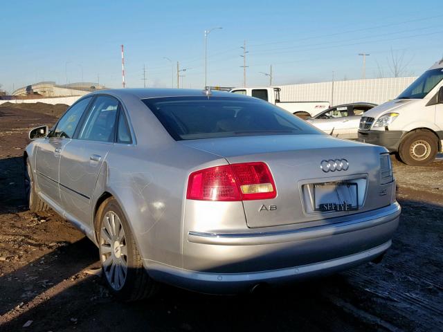 WAULV44E47N003697 - 2007 AUDI A8 4.2 QUA SILVER photo 3