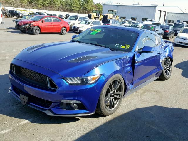 1FA6P8CF4F5394298 - 2015 FORD MUSTANG GT BLUE photo 2