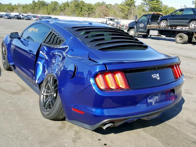 1FA6P8CF4F5394298 - 2015 FORD MUSTANG GT BLUE photo 3
