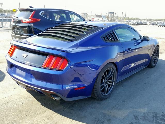 1FA6P8CF4F5394298 - 2015 FORD MUSTANG GT BLUE photo 4