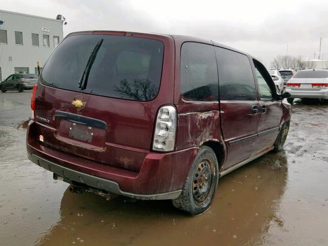 1GNDU23L06D197266 - 2006 CHEVROLET UPLANDER L 勃艮第红 照片 4