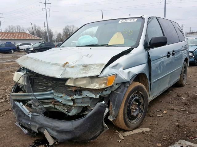 2HKRL18582H583640 - 2002 HONDA ODYSSEY LX BLUE photo 2