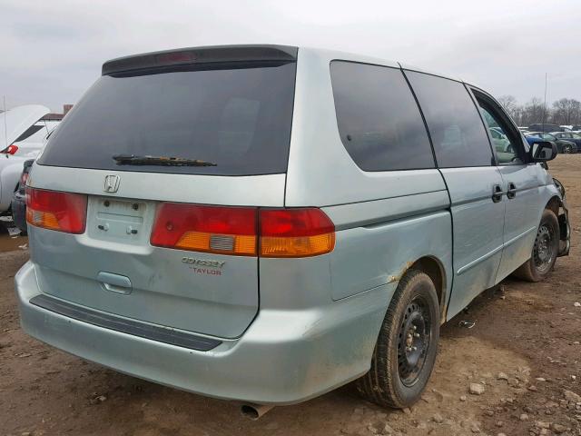 2HKRL18582H583640 - 2002 HONDA ODYSSEY LX BLUE photo 4