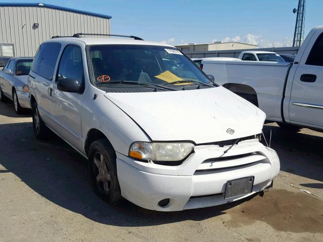 4N2ZN15T21D814904 - 2001 NISSAN QUEST GXE WHITE photo 1