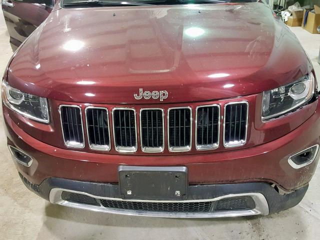 1C4RJFBG3GC357165 - 2016 JEEP GRAND CHER RED photo 7