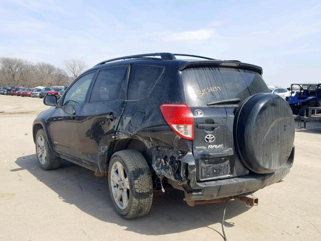 JTMBK32V676015851 - 2007 TOYOTA RAV4 SPORT BLACK photo 3