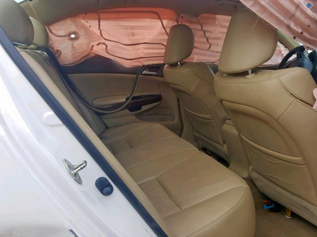 JHMCP26858C014809 - 2008 HONDA ACCORD EXL WHITE photo 6