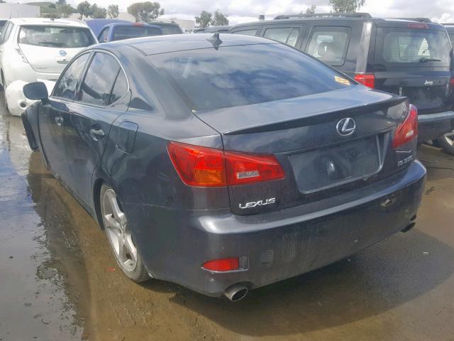 JTHBE262982014203 - 2008 LEXUS IS 350 GRAY photo 3