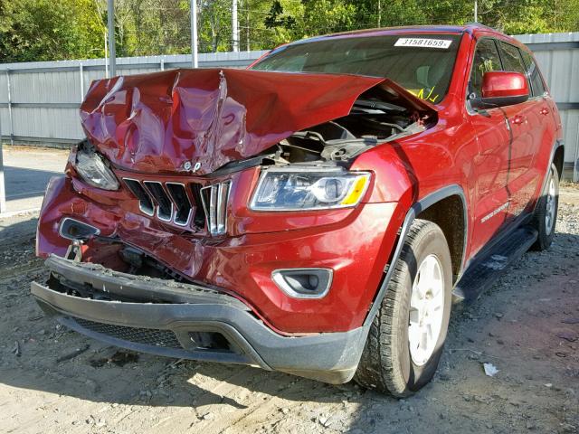 1C4RJEAG9EC185569 - 2014 JEEP GRAND CHER RED photo 2