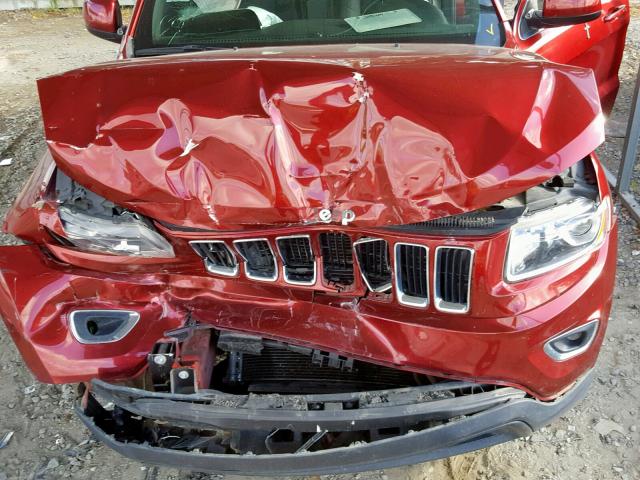 1C4RJEAG9EC185569 - 2014 JEEP GRAND CHER RED photo 7