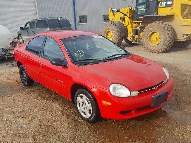 1B3ES46C61D233935 - 2001 DODGE NEON SE RED photo 1