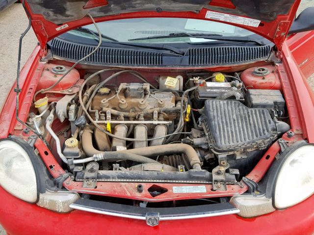 1B3ES46C61D233935 - 2001 DODGE NEON SE RED photo 7