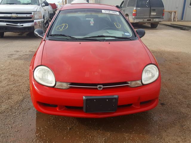 1B3ES46C61D233935 - 2001 DODGE NEON SE RED photo 9