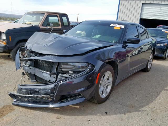 2C3CDXBG4JH114377 - 2018 DODGE CHARGER SX BLUE photo 2