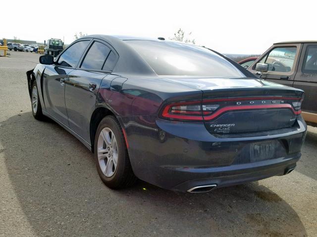 2C3CDXBG4JH114377 - 2018 DODGE CHARGER SX BLUE photo 3