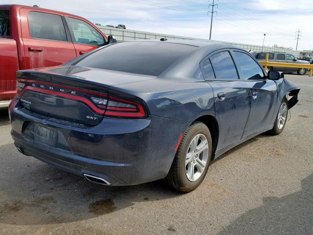 2C3CDXBG4JH114377 - 2018 DODGE CHARGER SX BLUE photo 4