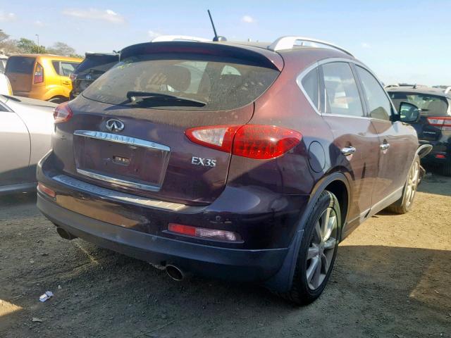 JN1AJ0HR4BM853973 - 2011 INFINITI EX35 BASE MAROON photo 4
