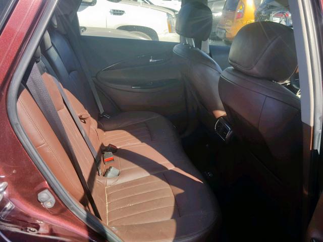 JN1AJ0HR4BM853973 - 2011 INFINITI EX35 BASE MAROON photo 6