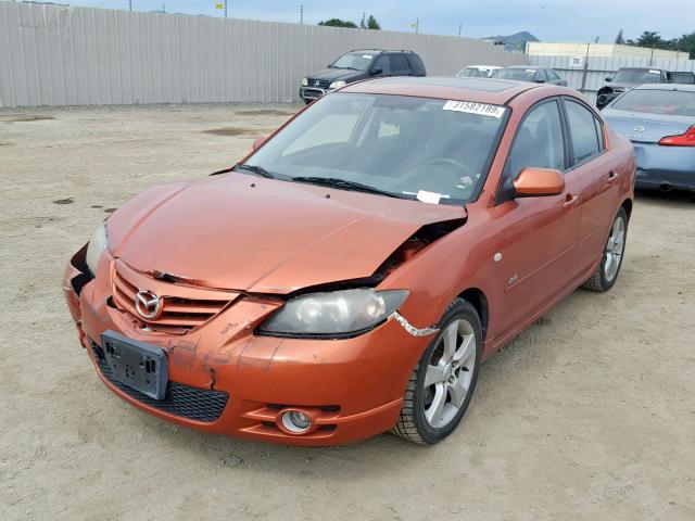 JM1BK323141217164 - 2004 MAZDA 3 S ORANGE photo 2