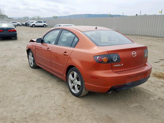 JM1BK323141217164 - 2004 MAZDA 3 S ORANGE photo 3