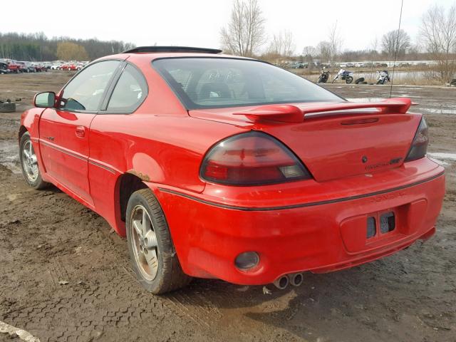 1G2NW12E9YM853671 - 2000 PONTIAC GRAND AM G RED photo 3