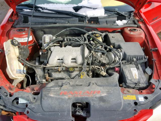 1G2NW12E9YM853671 - 2000 PONTIAC GRAND AM G RED photo 7