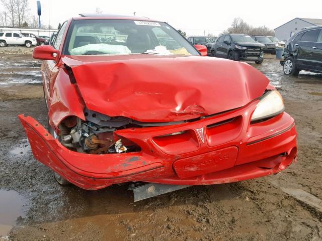 1G2NW12E9YM853671 - 2000 PONTIAC GRAND AM G RED photo 9