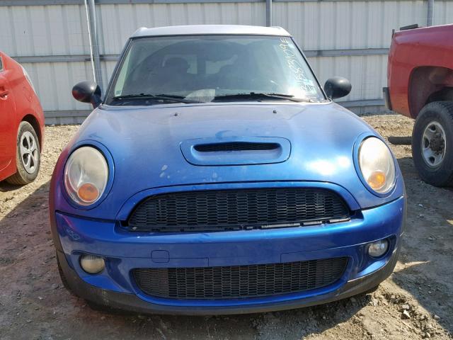 WMWMM33558TP71771 - 2008 MINI COOPER S C BLUE photo 9