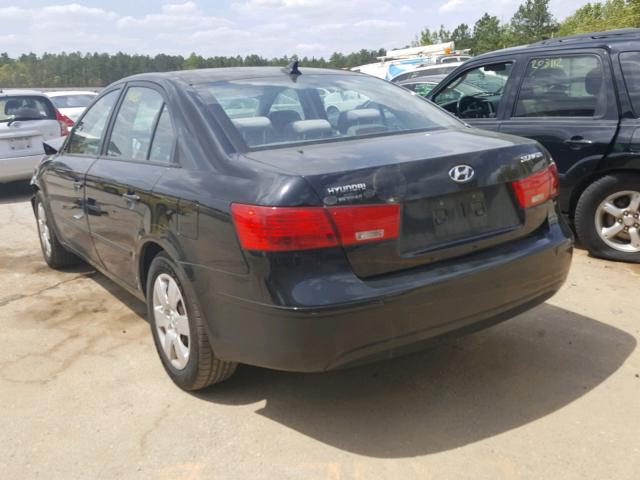 5NPET46C19H498635 - 2009 HYUNDAI SONATA GLS BLACK photo 3