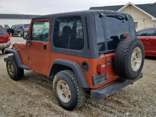 1J4FA39S62P750357 - 2002 JEEP WRANGLER / ORANGE photo 3