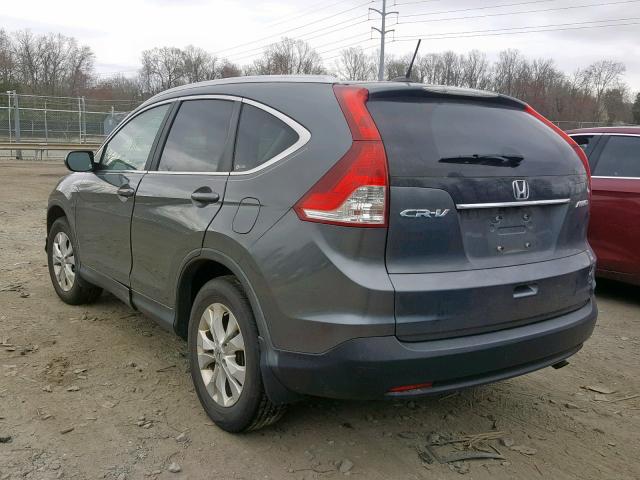 5J6RM4H71CL054067 - 2012 HONDA CR-V EXL CHARCOAL photo 3