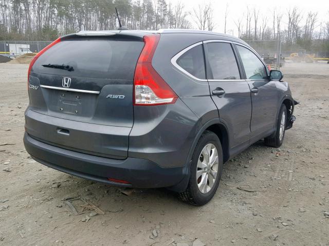 5J6RM4H71CL054067 - 2012 HONDA CR-V EXL CHARCOAL photo 4