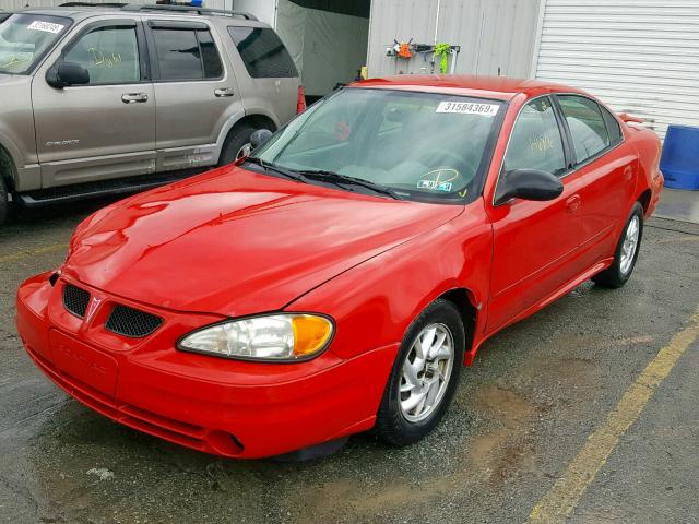 1G2NE52FX4C247461 - 2004 PONTIAC GRAND AM S RED photo 2