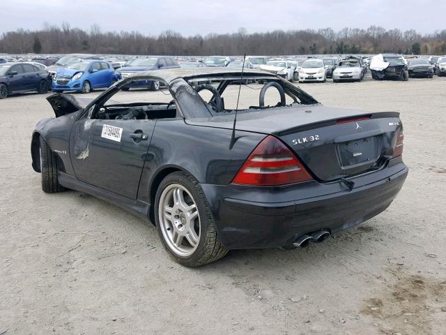 WDBKK66F72F263344 - 2002 MERCEDES-BENZ SLK 32 AMG BLACK photo 3