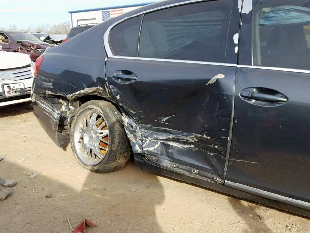 JTHBH96S265000977 - 2006 LEXUS GS CHARCOAL photo 9