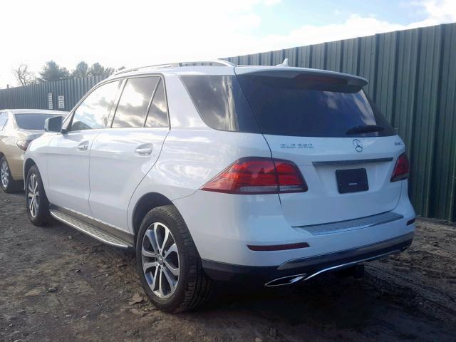 4JGDA5HB2GA619796 - 2016 MERCEDES-BENZ GLE 350 4M WHITE photo 3