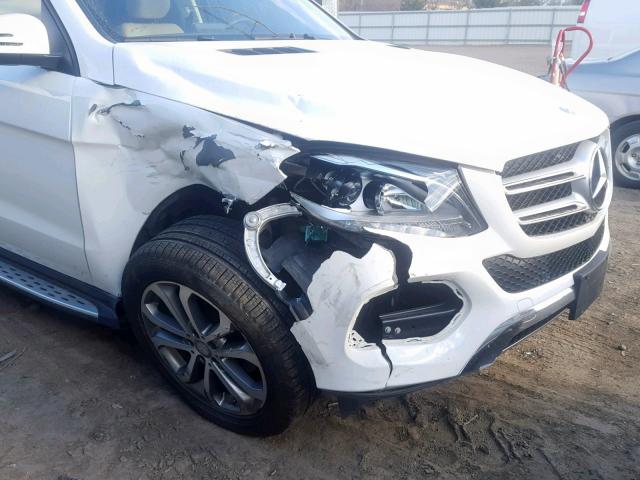 4JGDA5HB2GA619796 - 2016 MERCEDES-BENZ GLE 350 4M WHITE photo 9