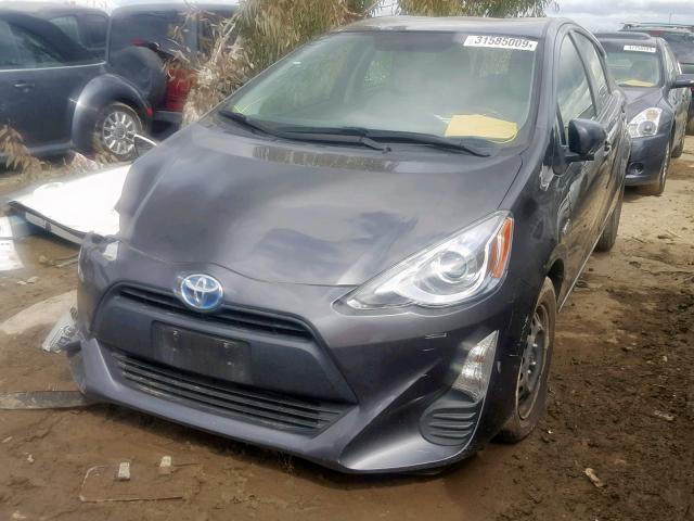 JTDKDTB35G1130558 - 2016 TOYOTA PRIUS C GRAY photo 2