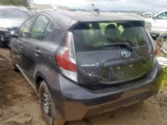 JTDKDTB35G1130558 - 2016 TOYOTA PRIUS C GRAY photo 3