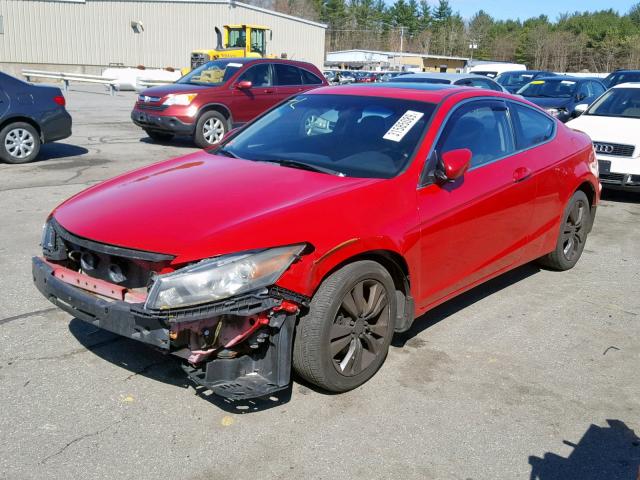 1HGCS12858A008750 - 2008 HONDA ACCORD EXL RED photo 2