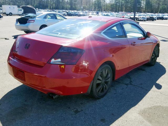 1HGCS12858A008750 - 2008 HONDA ACCORD EXL RED photo 4