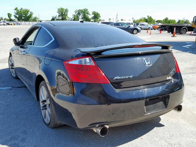 1HGCS22889A007468 - 2009 HONDA ACCORD EXL BLACK photo 3