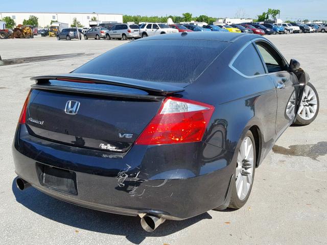 1HGCS22889A007468 - 2009 HONDA ACCORD EXL BLACK photo 4