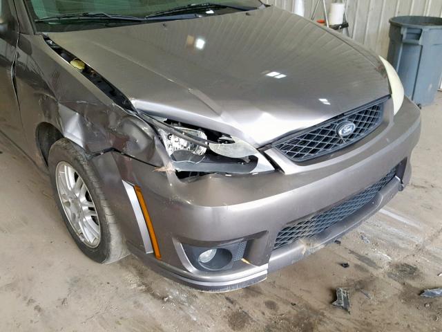 1FAFP34N97W118428 - 2007 FORD FOCUS ZX4 GRAY photo 9